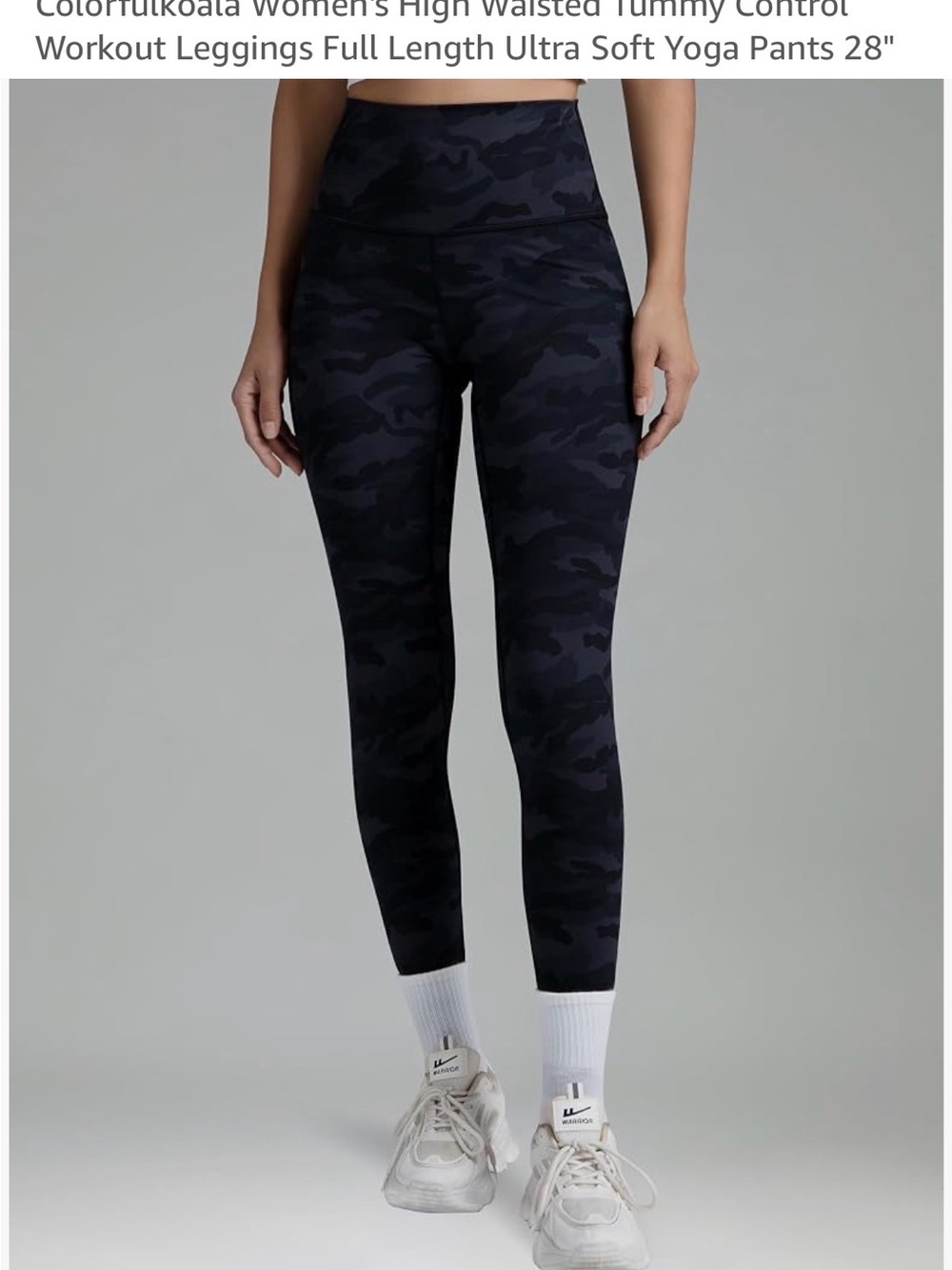 Colorfulkoala High-Waist Camo Workout Leggings - green